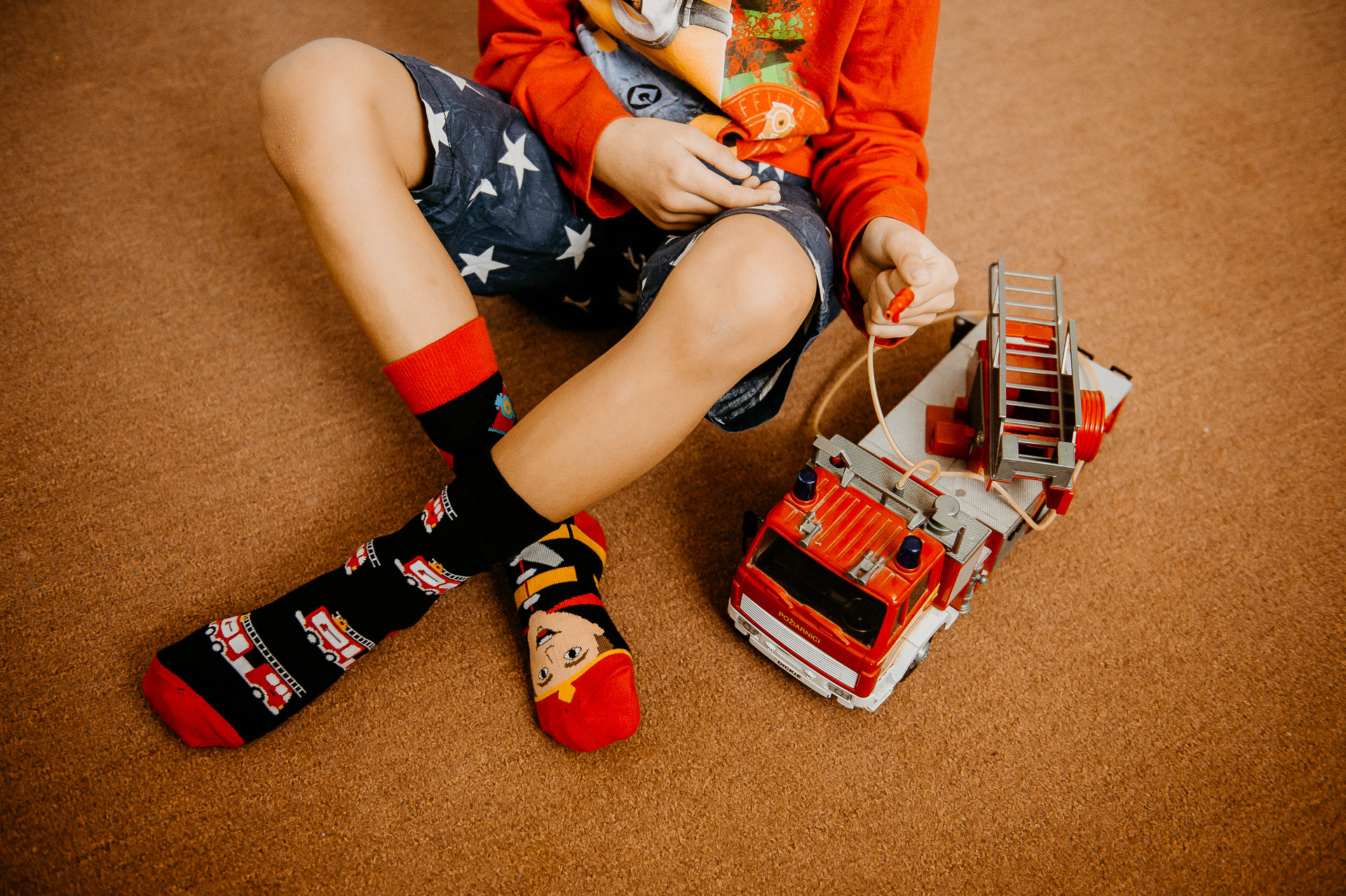 Veselé ponožky Hasič – Detské