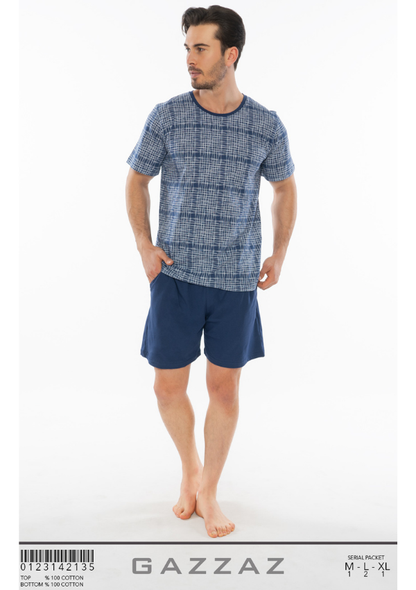 Pánske krátke modré pyžamo model: 0123142135