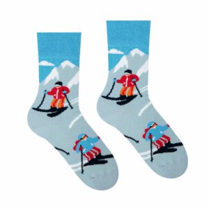 Veselé ponožky Lyžiar – Detské
